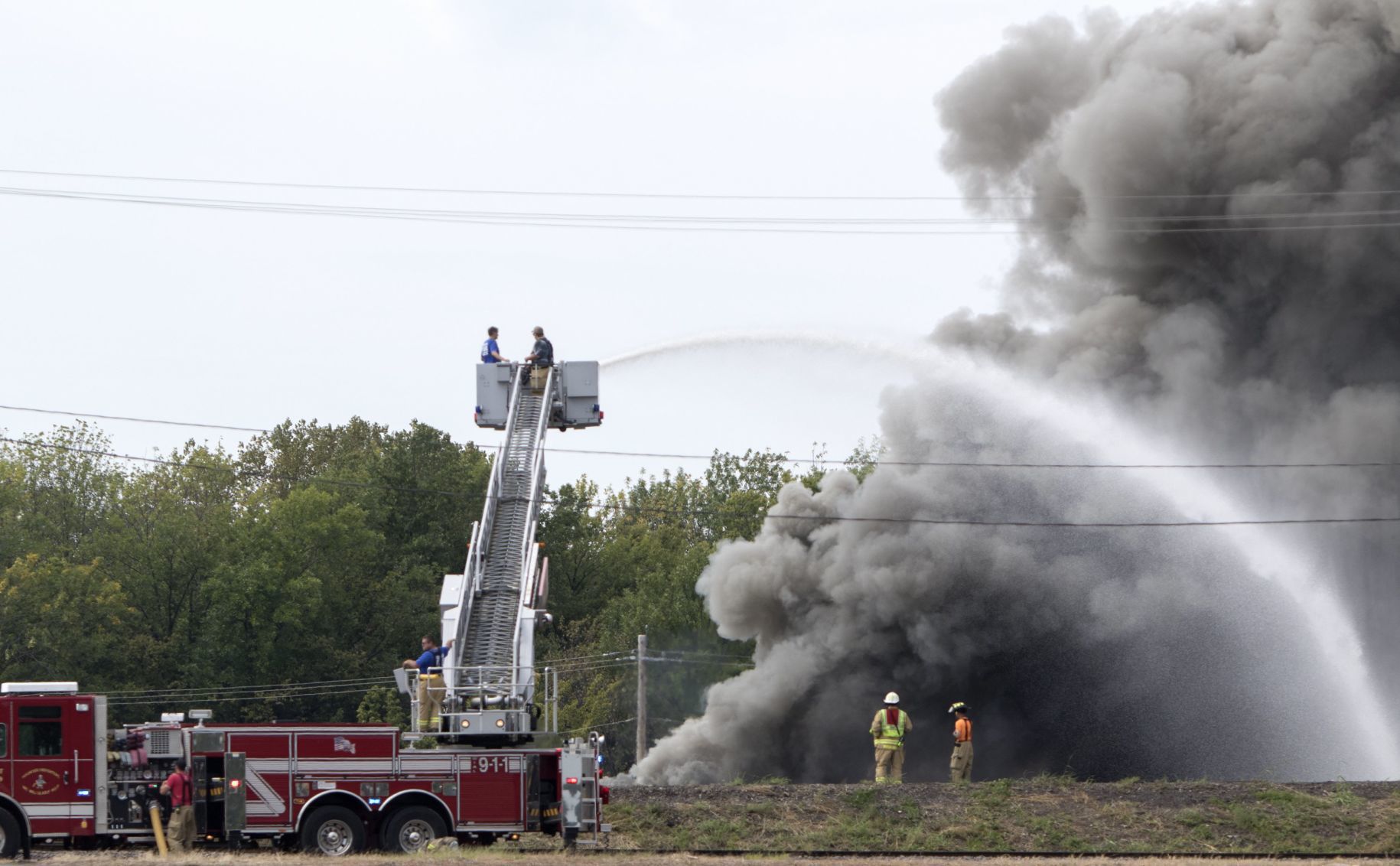 Train derailment sparks fire, evacuations in Dupo